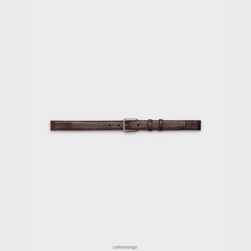 CELINE menn elegant belte med firkantet spenne i vannslange ecorce tilbehør TZLR6J2208