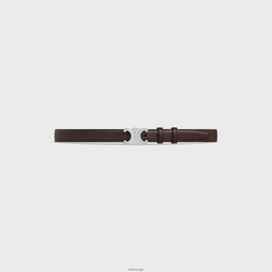 CELINE menn medium triomfbelte i naturlig kalveskinn brun tilbehør TZLR6J2201