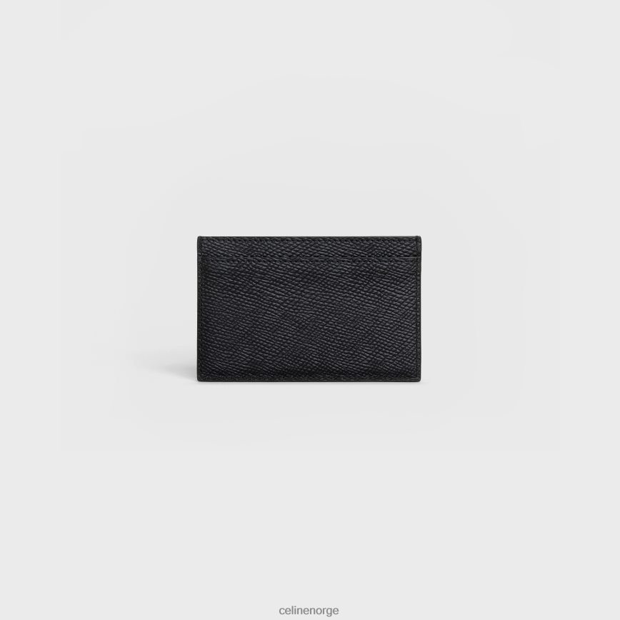 CELINE menn kortholder i kornet kalveskinn svart tilbehør TZLR6J2148