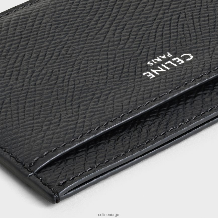 CELINE menn kortholder i kornet kalveskinn svart tilbehør TZLR6J2148