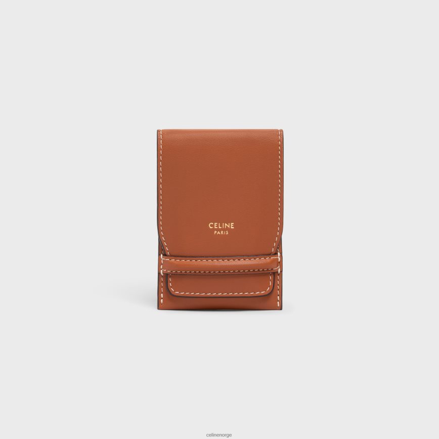 CELINE menn bagasjelapp i lammeskinn tan tilbehør TZLR6J1634