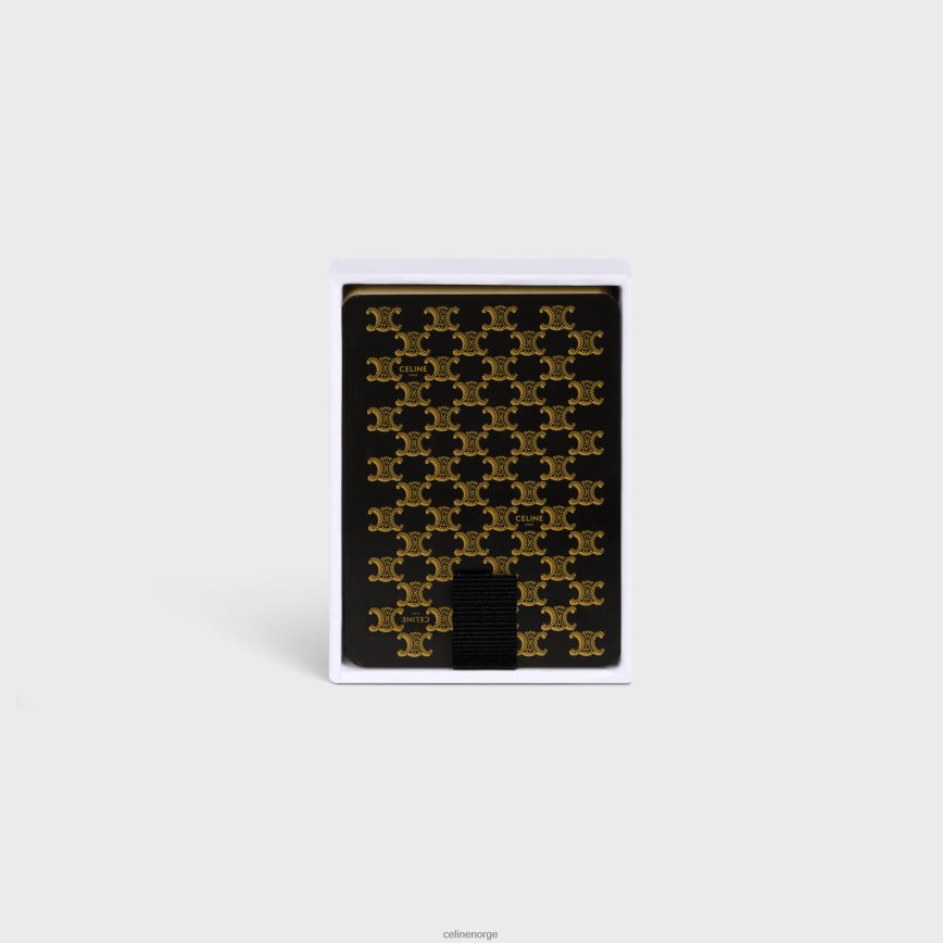 CELINE menn enkelt spillekort satt svart tilbehør TZLR6J1674