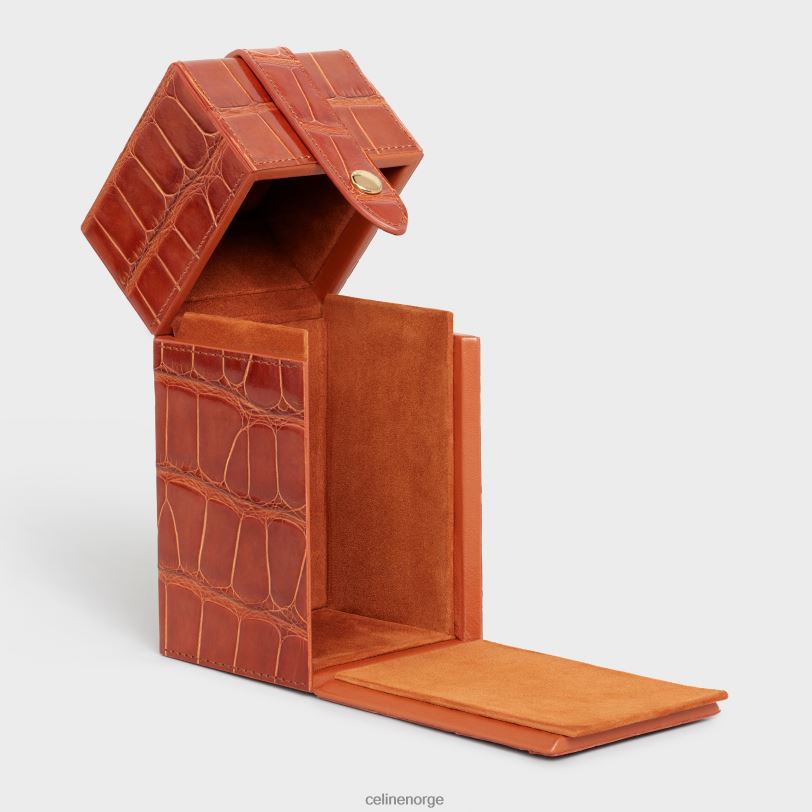 CELINE menn etui 1 parfyme 6,8 fl.oz i alligator V0PT61468 tilbehør tan