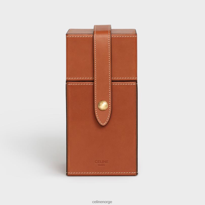 CELINE menn etui 1 parfyme 6,8 fl.oz i naturlig kalveskinn V0PT61466 tilbehør tan