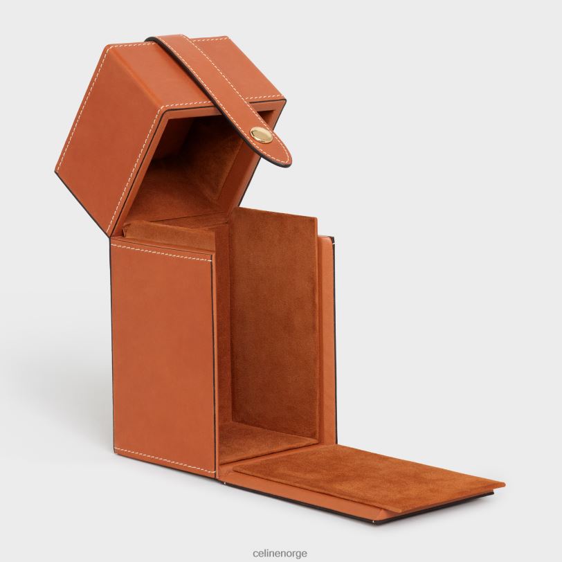 CELINE menn etui 1 parfyme 6,8 fl.oz i naturlig kalveskinn V0PT61466 tilbehør tan