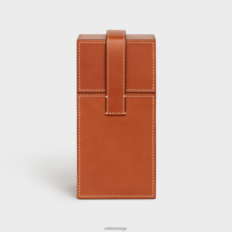 CELINE menn etui 1 parfyme 6,8 fl.oz i naturlig kalveskinn V0PT61466 tilbehør tan