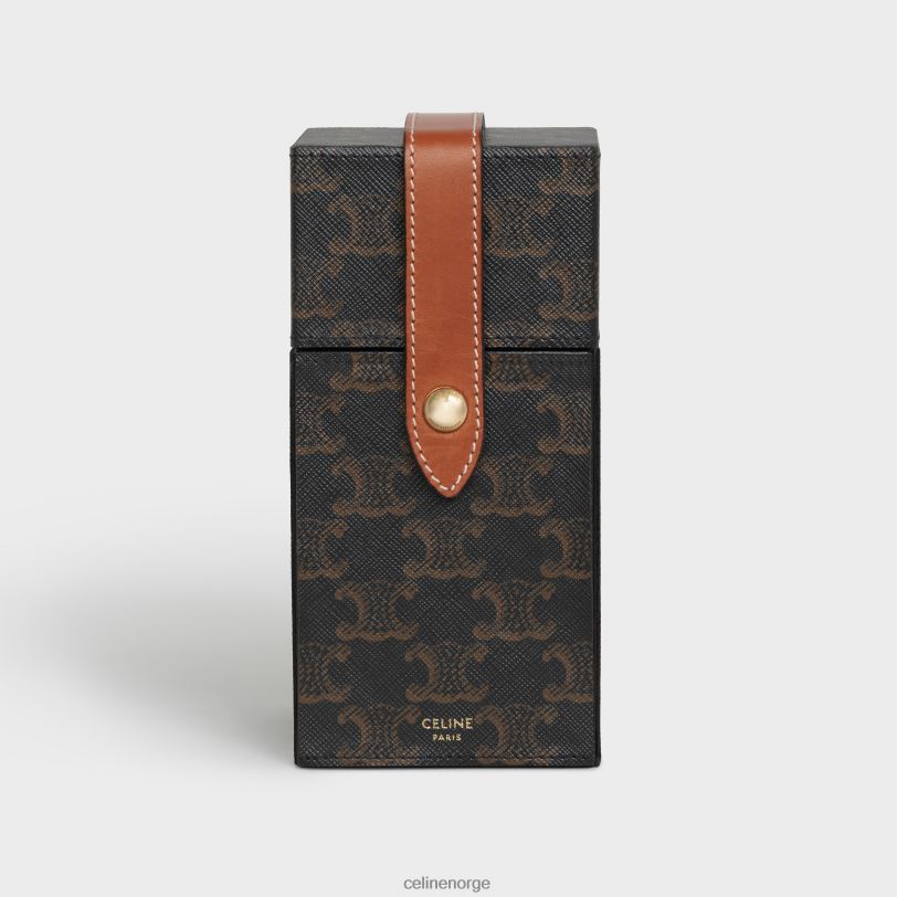 CELINE menn etui 1 parfyme 6,8 fl.oz i triomf-lerret og naturlig kalveskinn V0PT61467 tilbehør tan