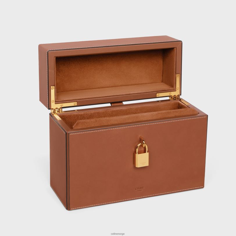 CELINE menn etui 3 parfymer 6,8 fl.oz i naturlig kalveskinn V0PT61471 tilbehør tan