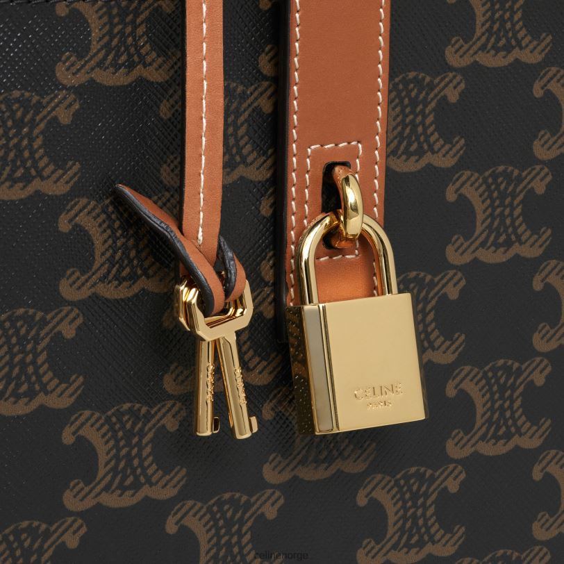 CELINE menn etui 3 parfymer 6,8 fl.oz i triomf-lerret og naturlig kalveskinn V0PT61470 tilbehør tan