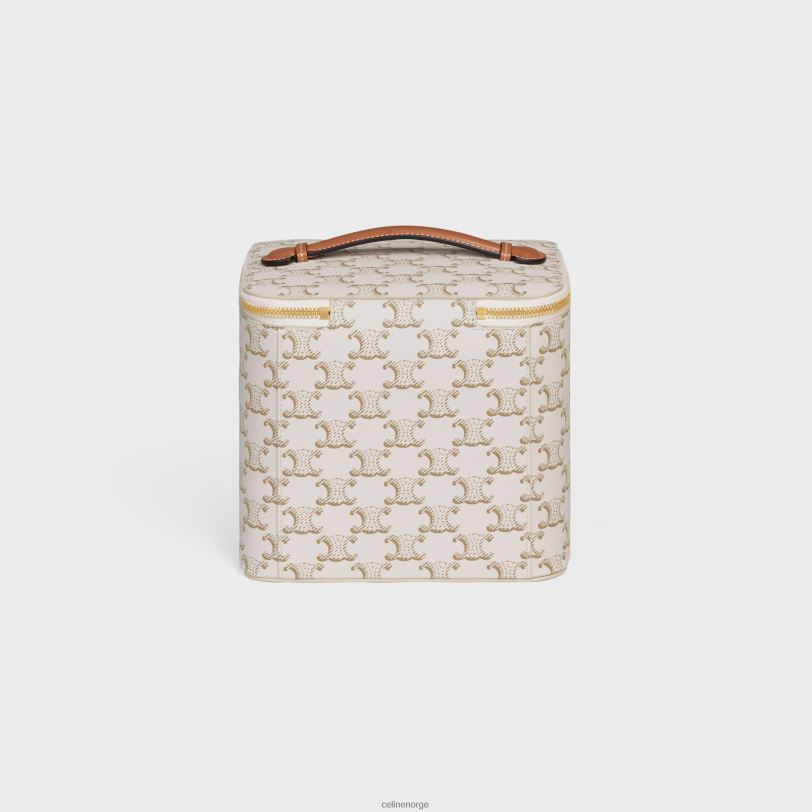 CELINE menn forfengelighetskinne i triomphe-lerret og kalveskinn V0PT61581 tilbehør hvit