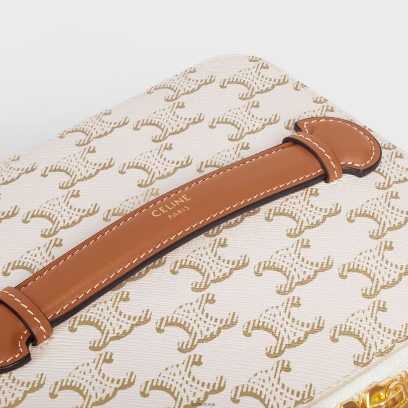 CELINE menn forfengelighetskinne i triomphe-lerret og kalveskinn V0PT61581 tilbehør hvit
