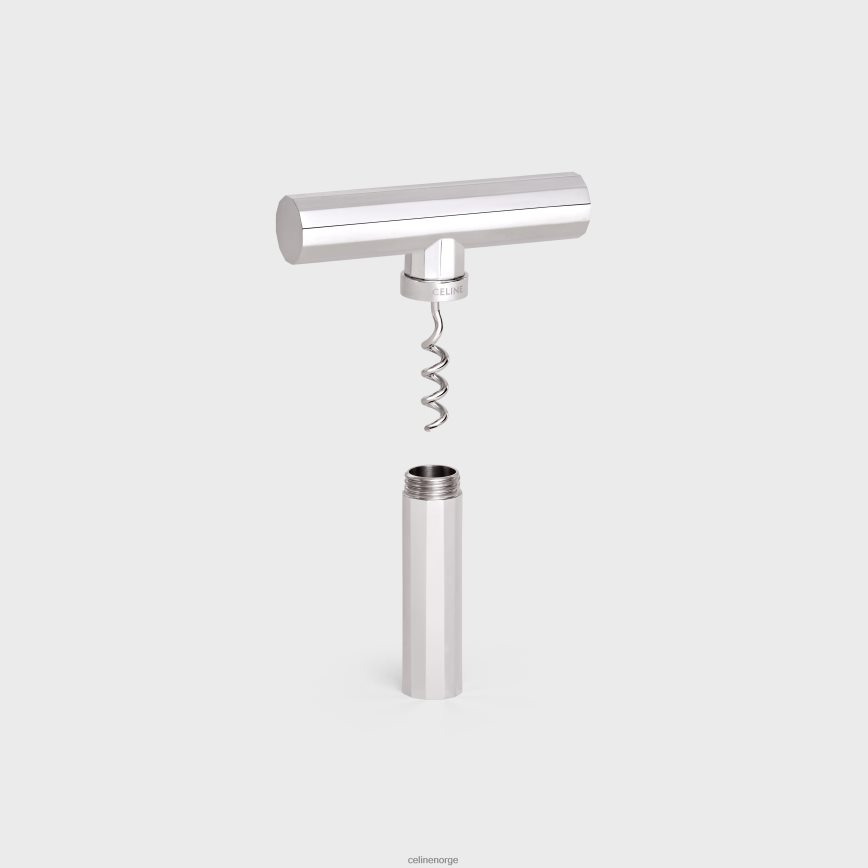 CELINE menn korketrekker i stål sølv tilbehør TZLR6J1660