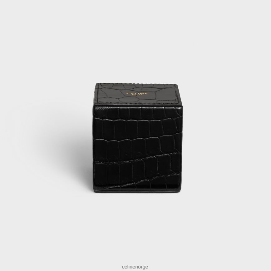 CELINE menn kvadratisk papirvekt i krokodille svart tilbehør TZLR6J1652