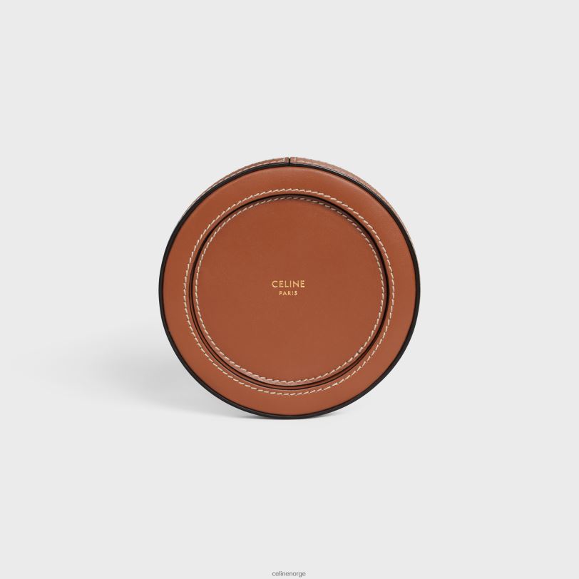 CELINE menn lysestativ i glatt kalveskinn V0PT61521 tilbehør tan