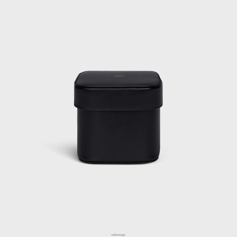 CELINE menn medium boks i skinnende kalveskinn V0PT61529 tilbehør svart