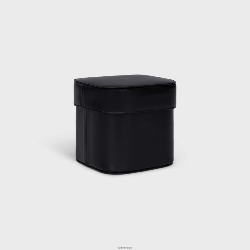 CELINE menn medium boks i skinnende kalveskinn V0PT61529 tilbehør svart