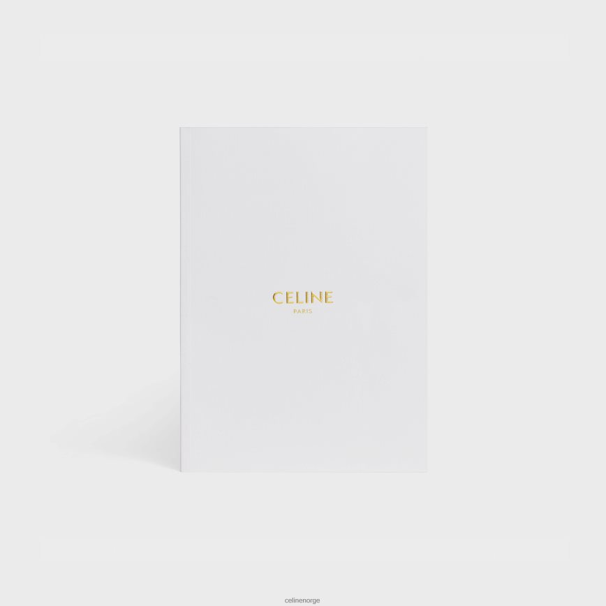 CELINE menn medium notatbok i papir hvit tilbehør TZLR6J1643