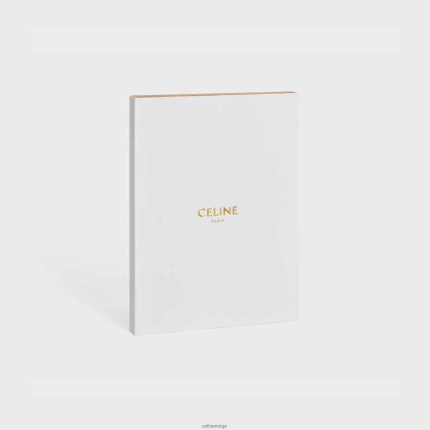 CELINE menn medium notatbok i papir hvit tilbehør TZLR6J1643