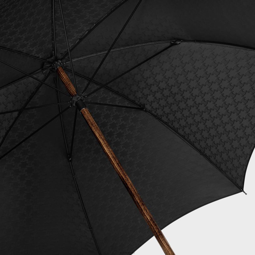 CELINE menn paraply i triomphe jacquard tekstil V0PT61543 tilbehør svart