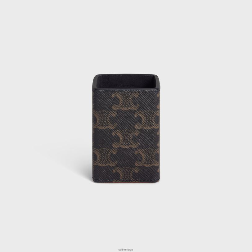 CELINE menn parfymeholder 100ml i triomphe canvas & kalveskinn V0PT61462 tilbehør tan