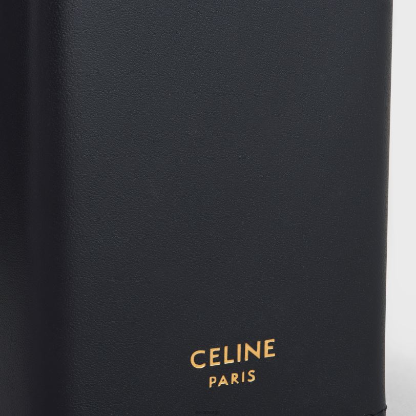 CELINE menn parfymeholder 3,4 fl.oz i skinnende kalveskinn V0PT61460 tilbehør svart