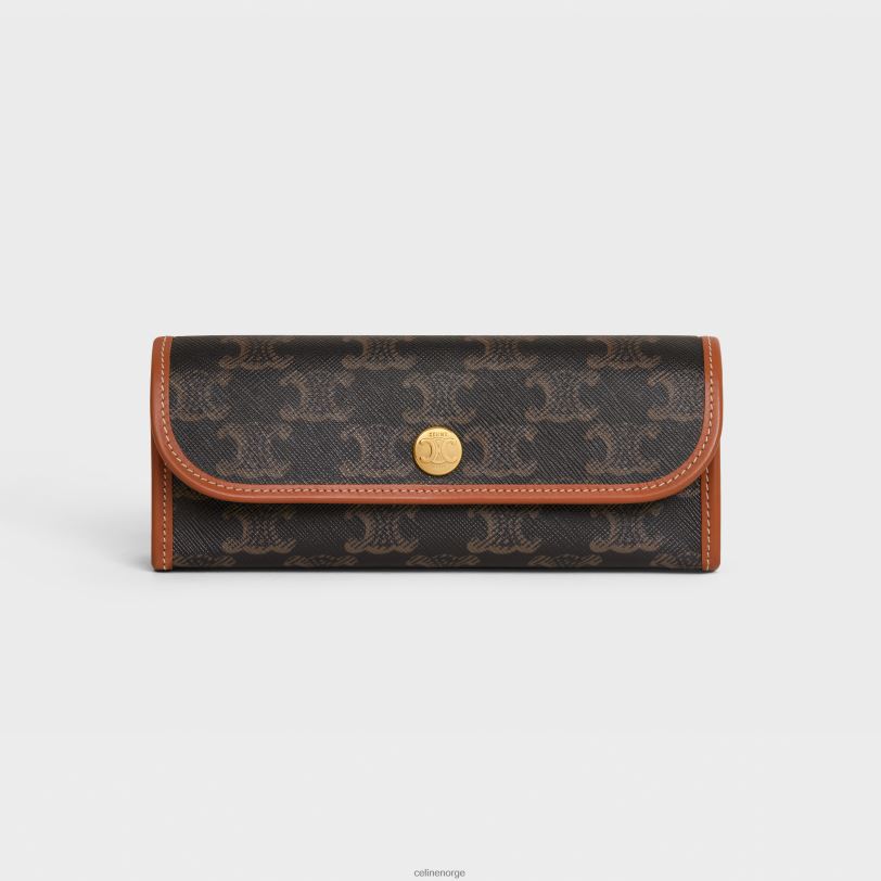 CELINE menn pilleboks i triomf-lerret V0PT61593 tilbehør tan