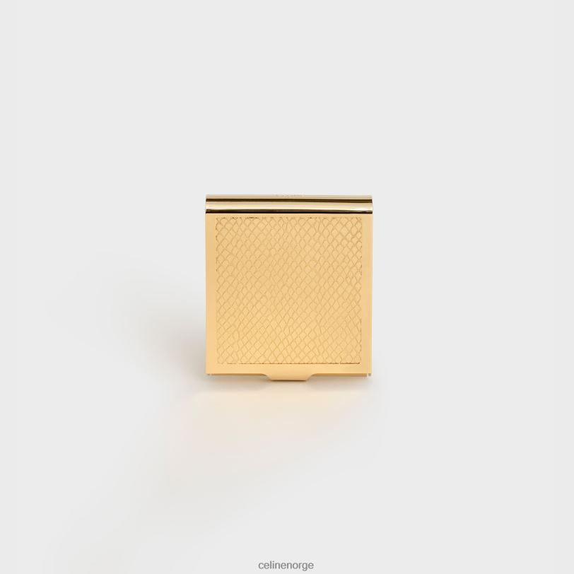 CELINE menn pytongravert fyrstikkeske i messing V0PT61550 tilbehør gull