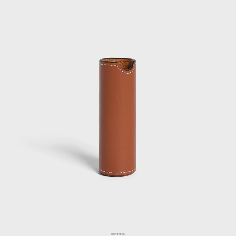 CELINE menn reisesprayetui i glatt kalveskinn V0PT61453 tilbehør tan