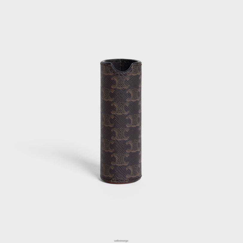 CELINE menn reisesprayetui i triomphe canvas og kalveskinn V0PT61454 tilbehør svart