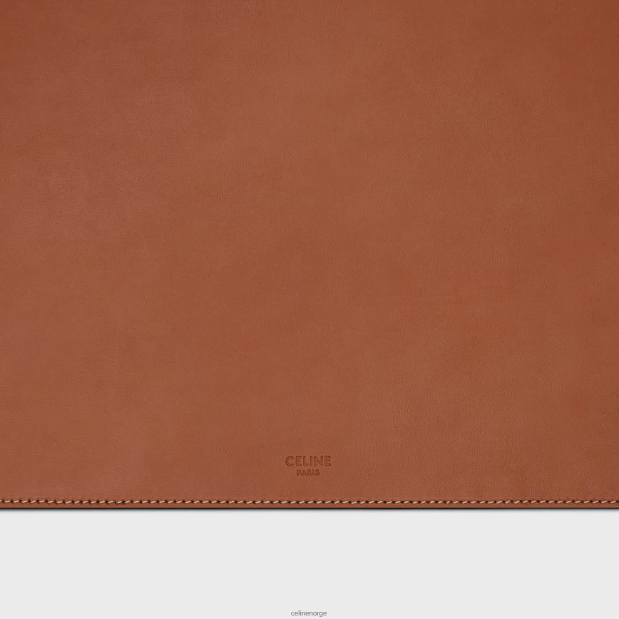 CELINE menn skrivebordsunderlag i naturlig kalveskinn tan tilbehør TZLR6J1657