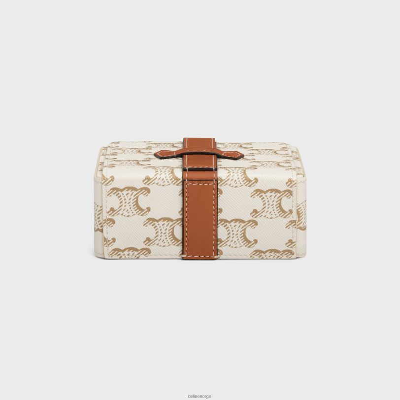 CELINE menn små juveler i triomf-lerret og kalveskinn V0PT61564 tilbehør hvit