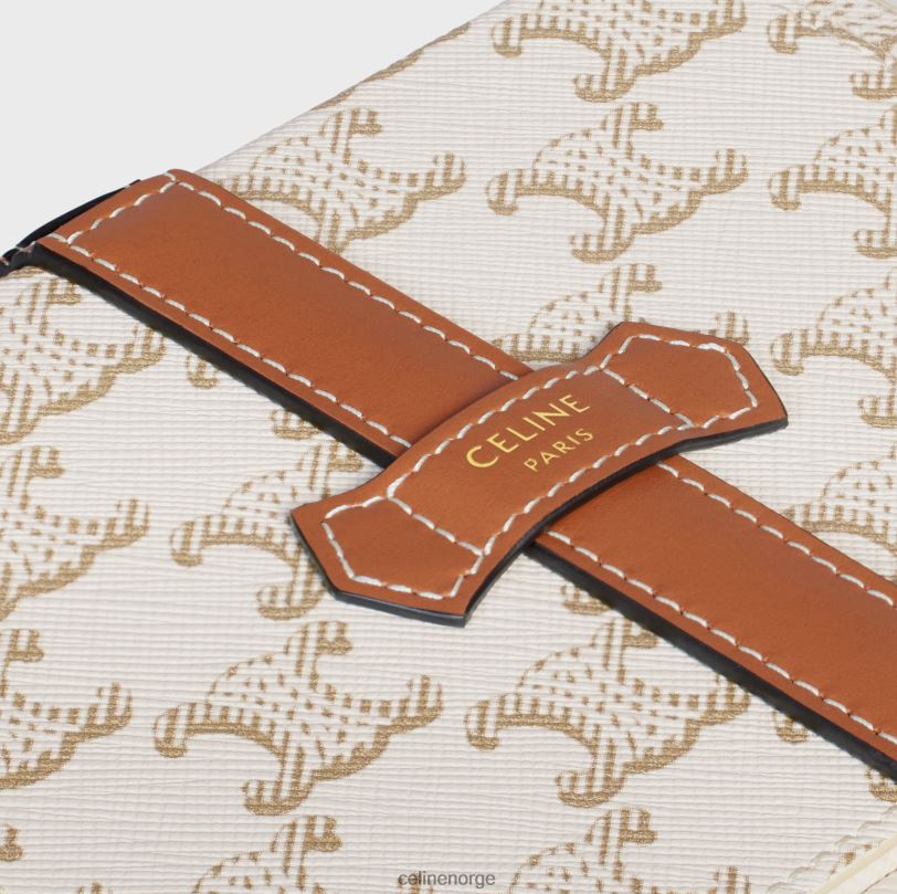 CELINE menn stort juveletui i triomf-lerret og kalveskinn V0PT61563 tilbehør hvit
