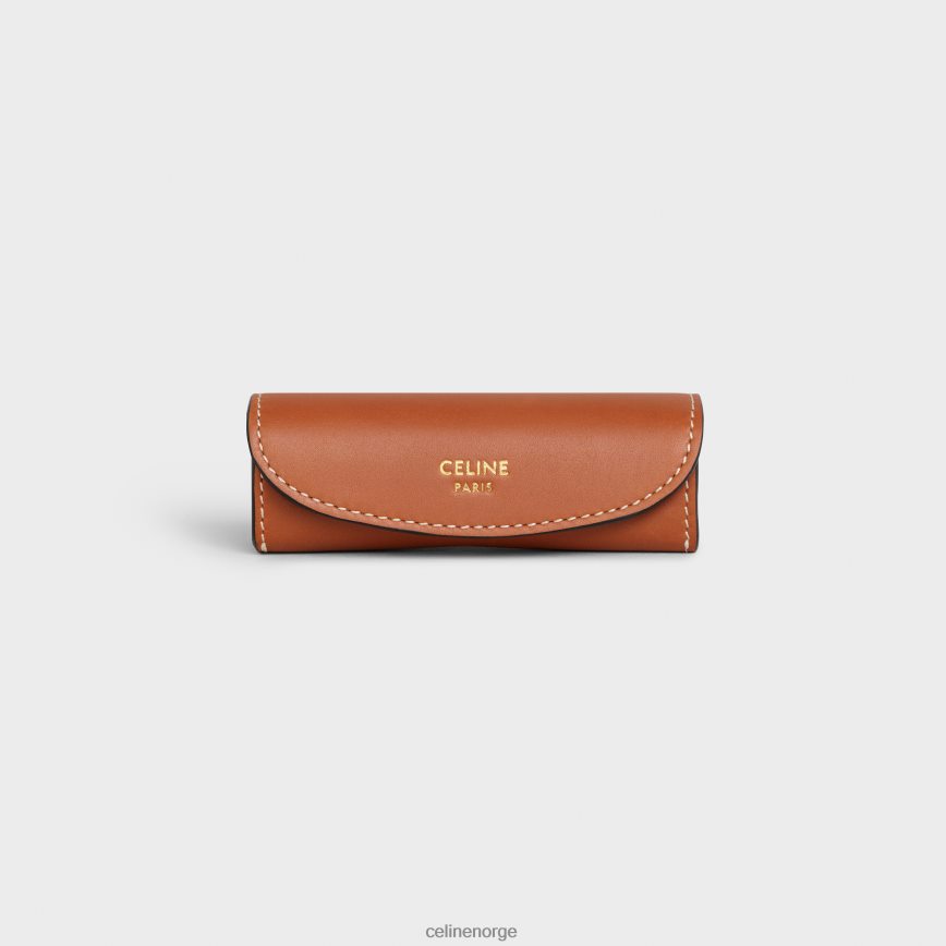 CELINE menn terningetui i naturlig kalveskinn tan tilbehør TZLR6J1675