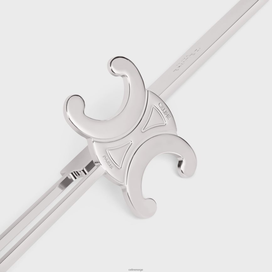 CELINE menn triomfbokmerke i messing sølv tilbehør TZLR6J1644