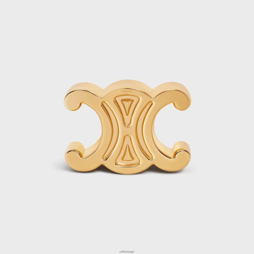 CELINE menn triomphe papirvekt i stål gull tilbehør TZLR6J1651