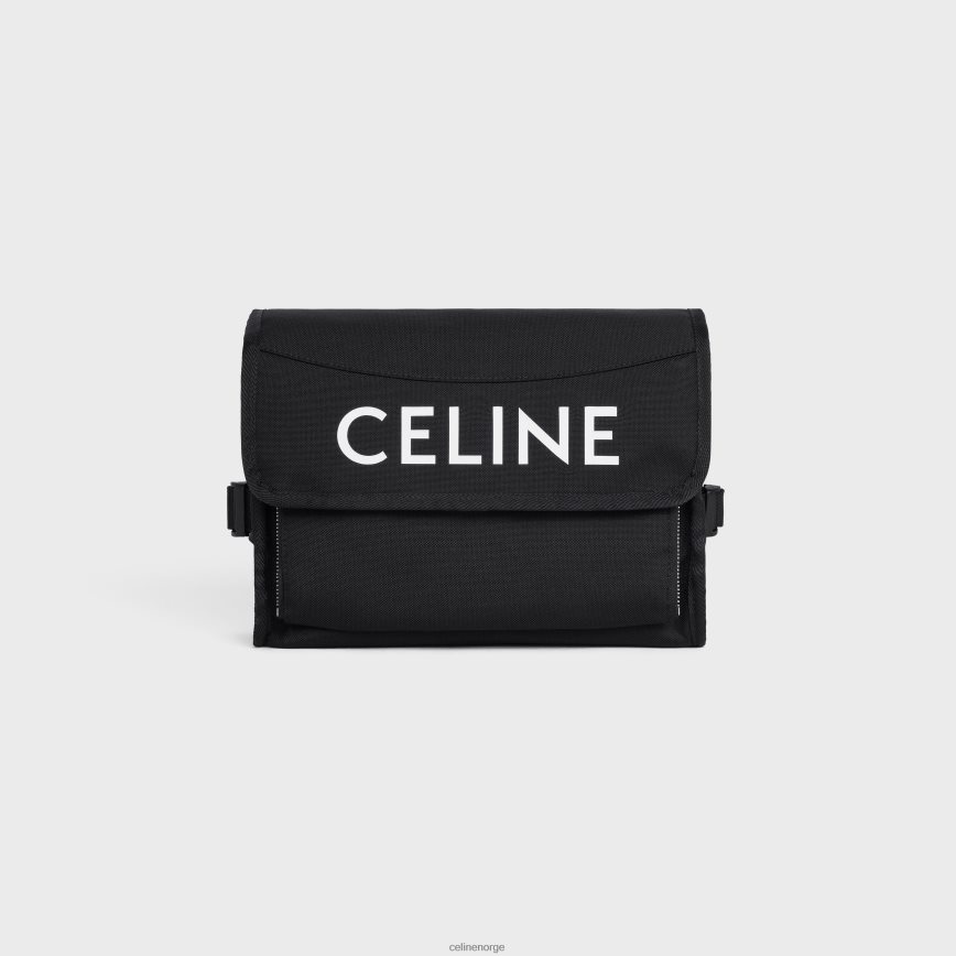 CELINE menn liten messenger trekking i nylon med trykk svart tilbehør TZLR6J2102