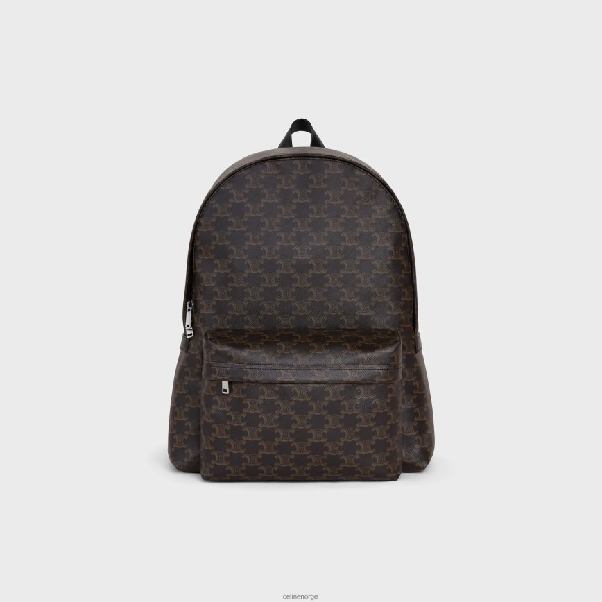 CELINE menn medium ryggsekk i triomphe canvas & kalveskinn svart tilbehør TZLR6J2086