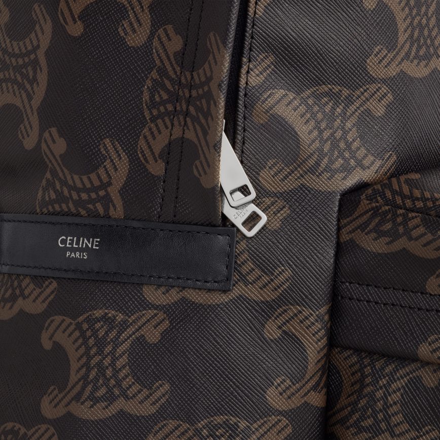 CELINE menn medium ryggsekk i triomphe canvas xl svart tilbehør TZLR6J2097