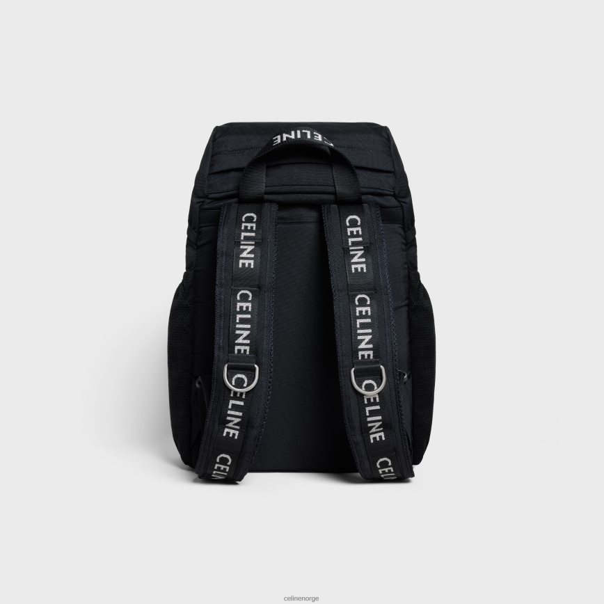 CELINE menn medium ryggsekkvandring i nylon svart tilbehør TZLR6J2108
