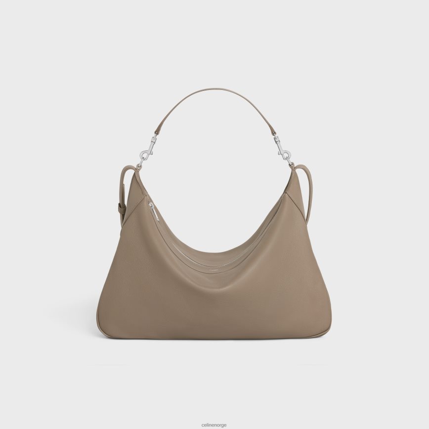 CELINE menn stor stropp romy i smidig kalveskinn smokey taupe tilbehør TZLR6J2104