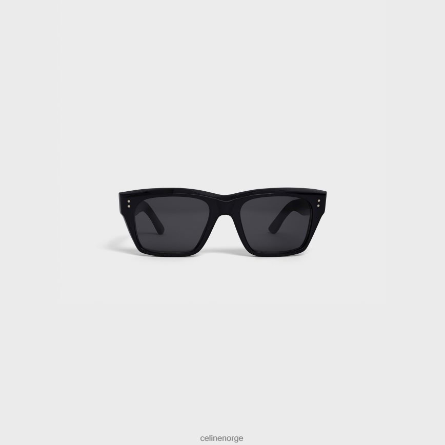 CELINE menn innfatning 01 solbriller i acetat med polariserte glass svart tilbehør TZLR6J2218