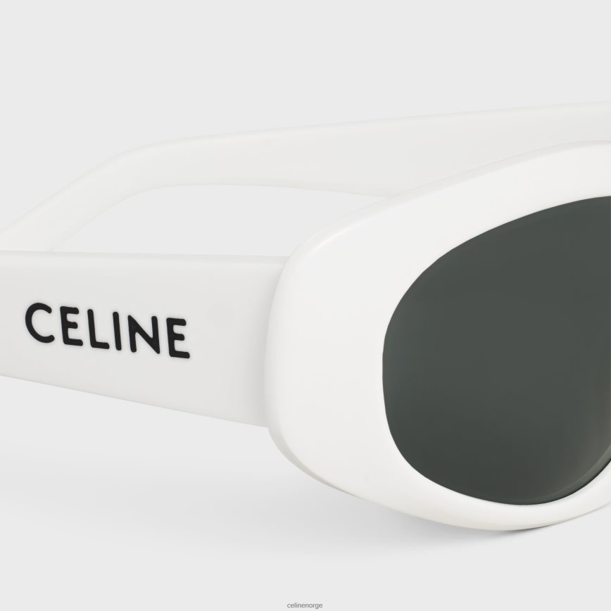 CELINE menn monochroms 07 solbriller i acetat hvit tilbehør TZLR6J2187