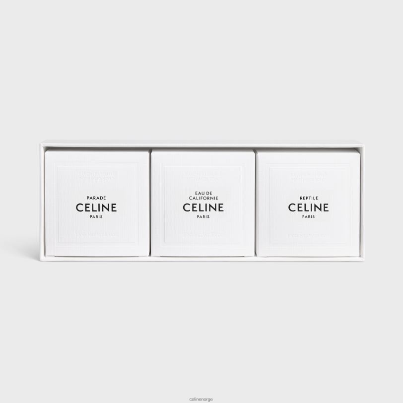 CELINE unisex parfymerte såper setparade, eau de californie, reptil 3x100g V0PT61482 tilbehør én farge