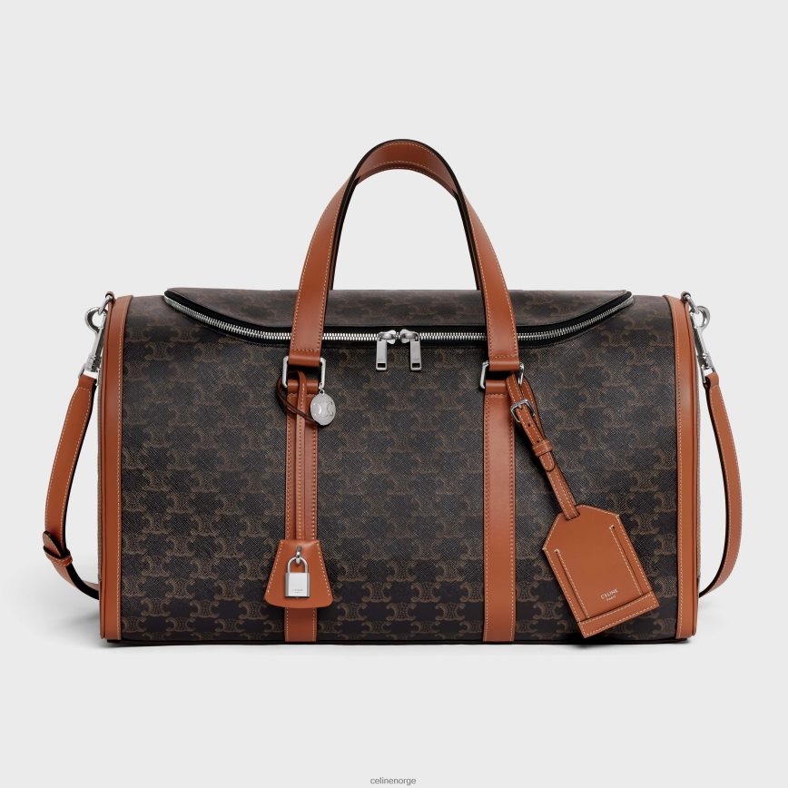 CELINE unisex reise hundeveske i triomphe canvas & kalvksin tan tilbehør TZLR6J1700