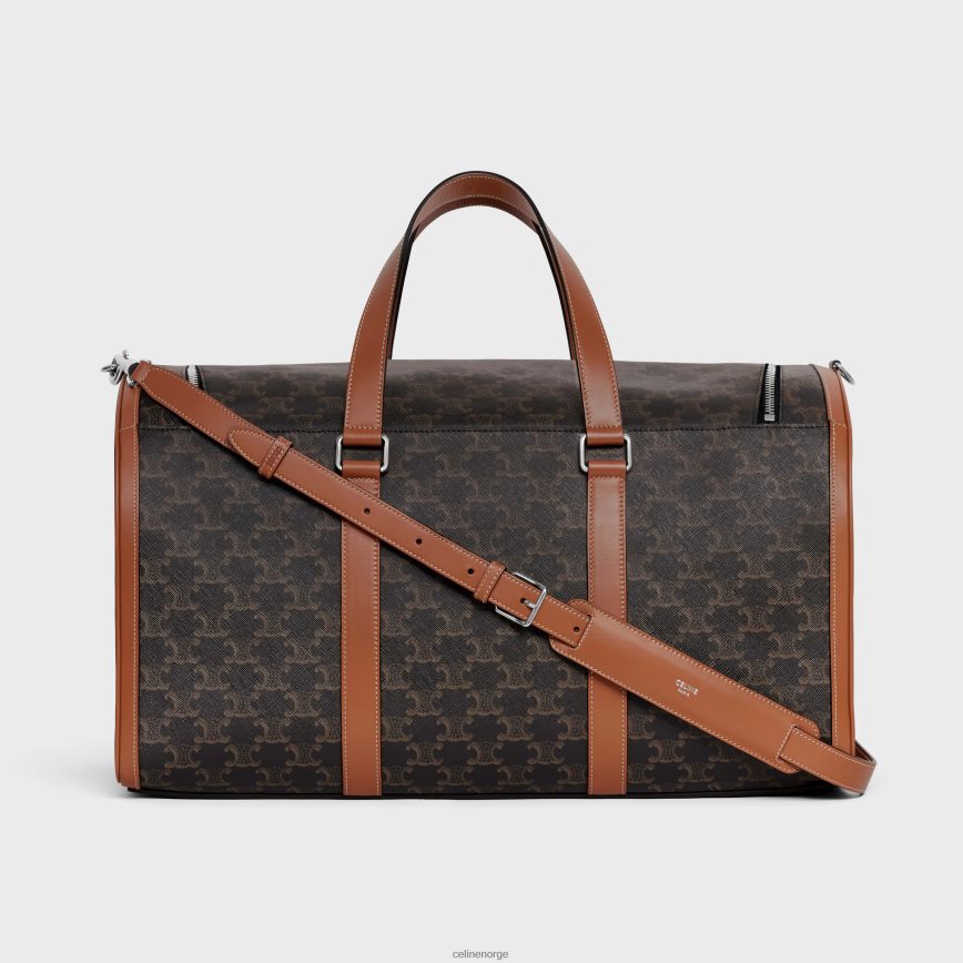CELINE unisex reise hundeveske i triomphe canvas & kalvksin tan tilbehør TZLR6J1700