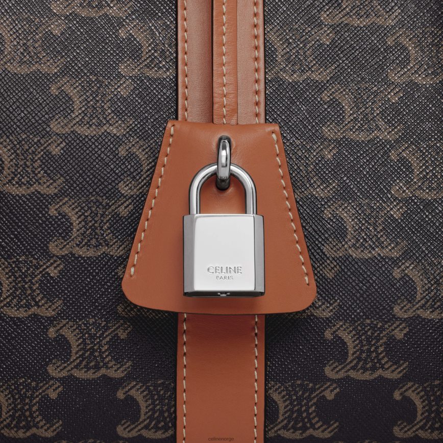 CELINE unisex reise hundeveske i triomphe canvas & kalvksin tan tilbehør TZLR6J1700